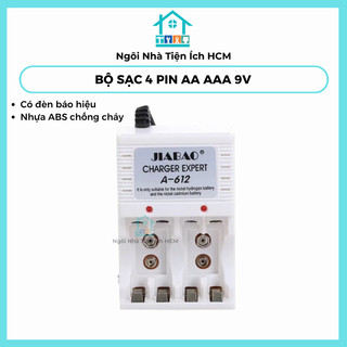 Bộ Sạc 4 Pin AA AAA 9V Có Đèn Báo Hiệu Sạc Đầy Bộ Tái Sử Dụng Pin Giúp Tiết Kiệm Bảo Vệ Môi Trường