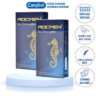 Combo 2 Hộp 20 Chiếc Bao Cao Su Rocmen Kéo Dài Thời GIan,Gân Gai Nhiều Gel Bôi Trơn Chính Hãng