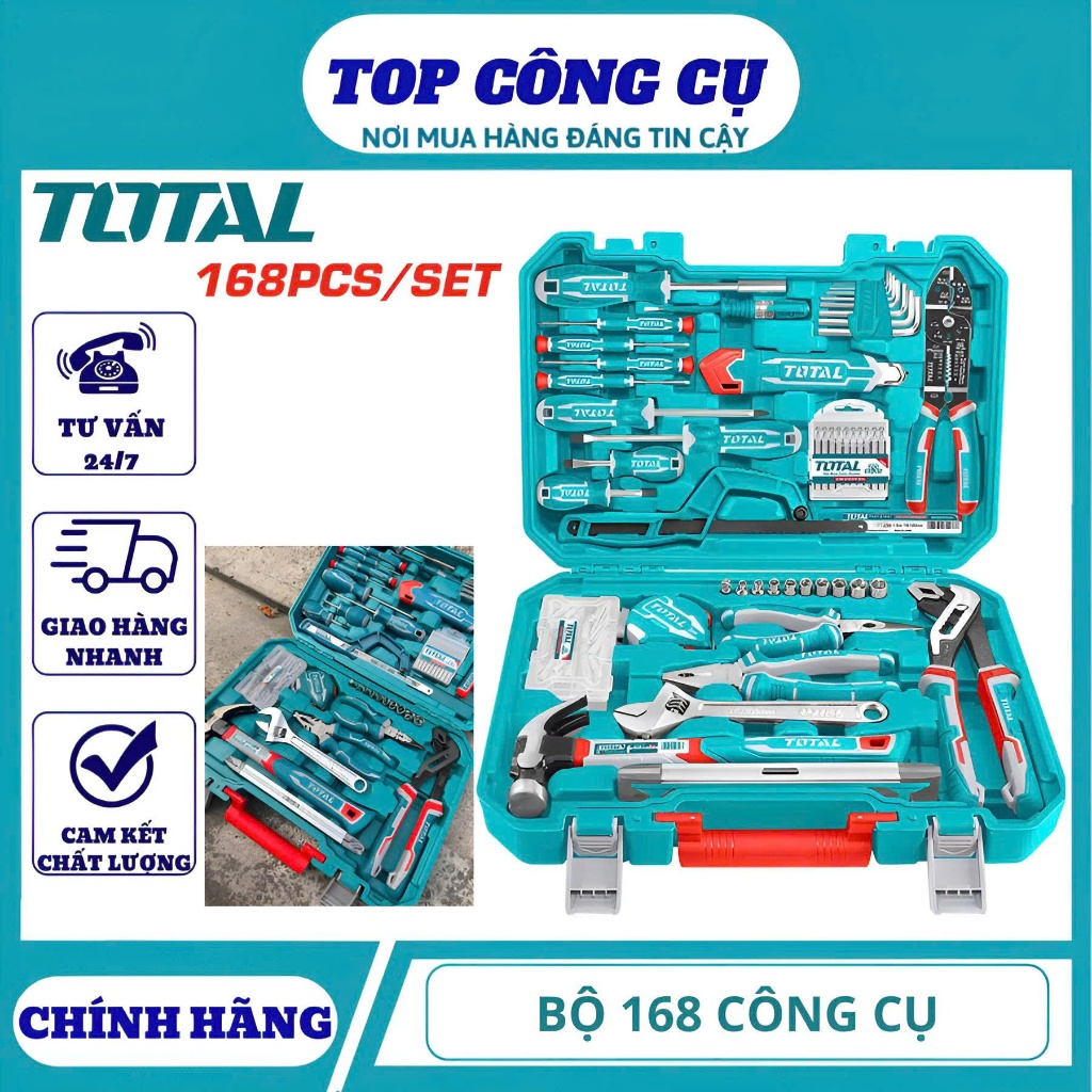 ĐỒ NGHỀ TOTAL Bộ 168 công cụ THKTHP21686 Thay thế THKTHP21306