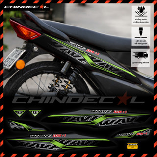  Tem Wave Alpha 100 - 50cc Stlye 109+1| Nhiều lựa chọn màu xe | Chống nước chống bay màu | 612446 