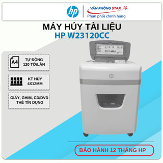  Máy Hủy Tài Liệu HP W23120CC – Hủy sợi 4x12mm tới 120 Tờ Lần – Bảo Mật Cao Tiện Dụng Cho Văn Phòng 