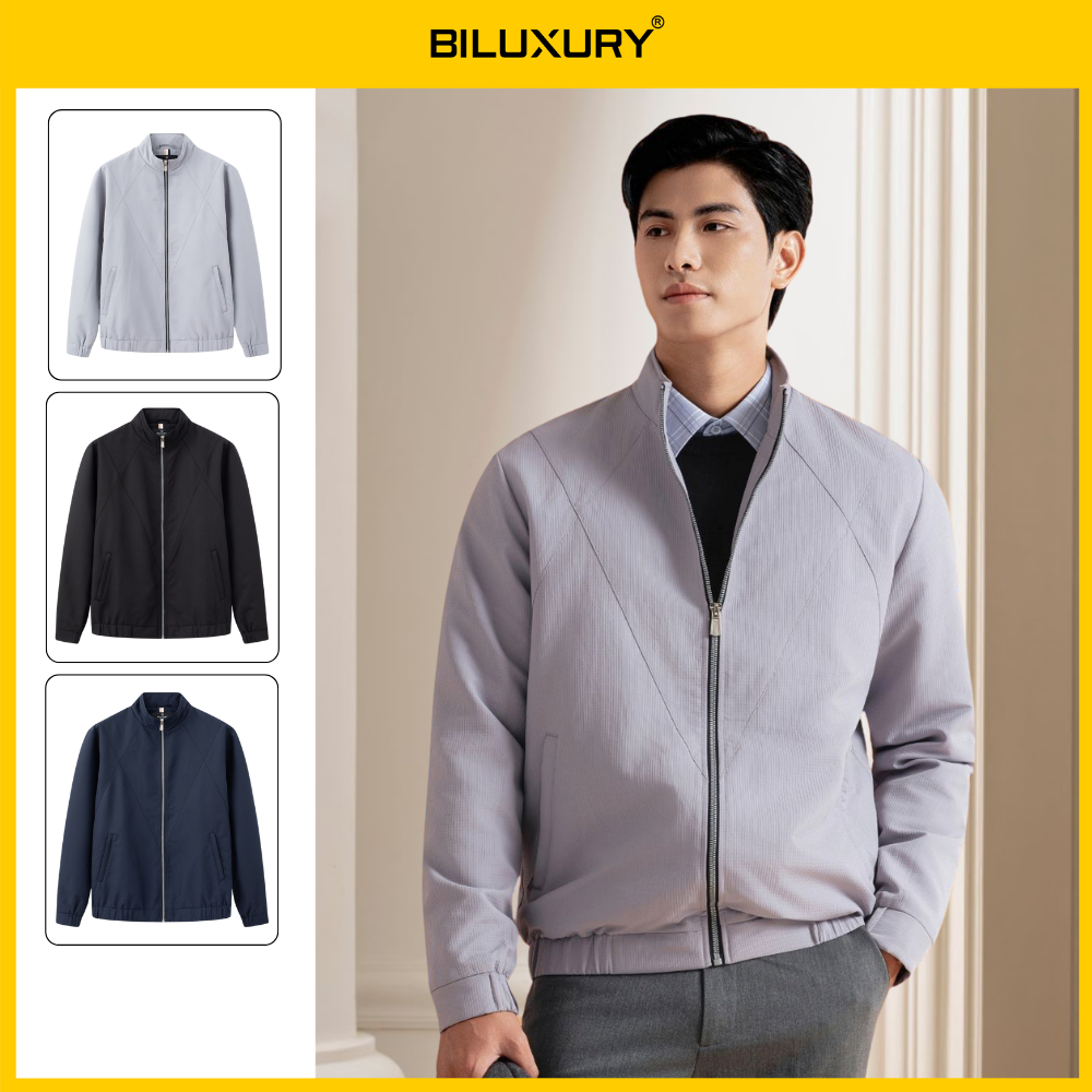  Áo Khoác Gió Nam 8AG2T040 Biluxury Chất Vải DTY Cao Cấp Chống Nhăn Chống Gió Giữ Ấm Cơ Thể 