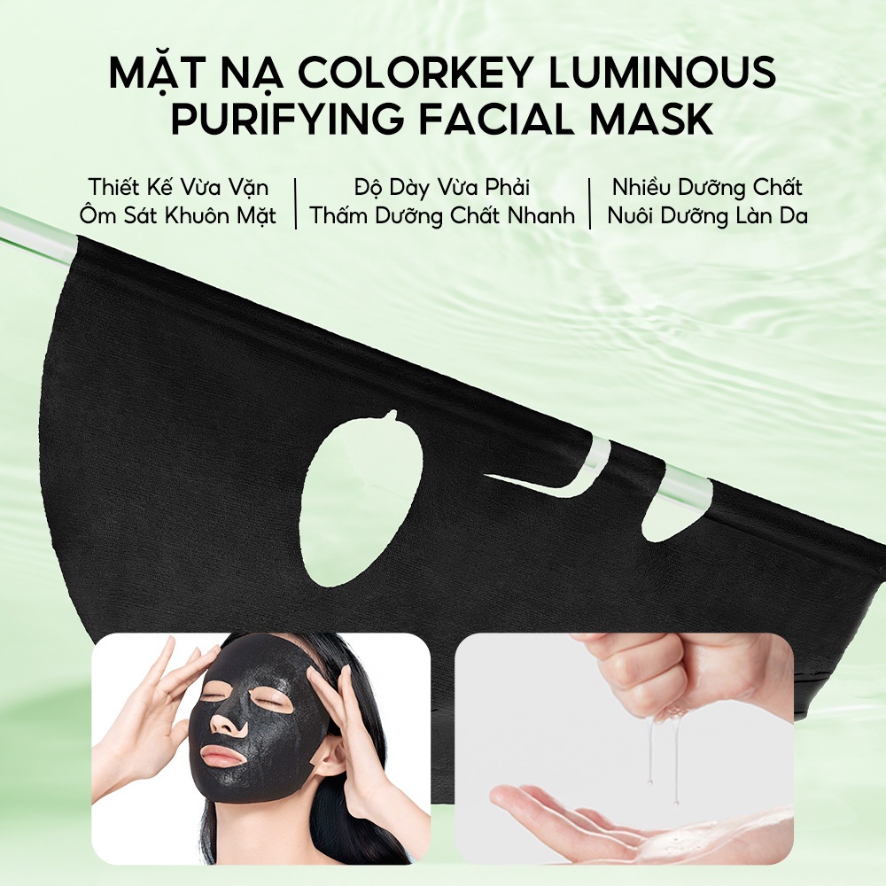 [DAILY LIVE] 🔥 Mặt nạ trà xanh COLORKEY LUMINOUS 25ml/miếng , Hỗ Trợ Giảm Dầu Mụn | BigBuy360 - bigbuy360.vn