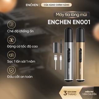  Máy tỉa lông mũi Enchen EN001 EN005  dùng pin AA  mini có thể tháo rời dao cắt hai lưỡi xoay 360° 