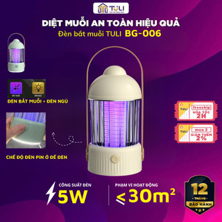  Đèn Bắt Muỗi TULI BG-006 Kiêm Đèn Ngủ Bẫy Muỗi Diệt Côn Trùng Có Đèn Pin Ít Ồn Du Lịch,Cắm Trại 