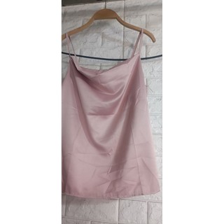 Áo lụa hai dây nữ cổ đổ thiết kế chất lụa satin cao cấp