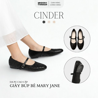  Giày Búp Bê Nữ CINDER Mũi Nhọn Đế Bệt Mary Jane Lưới Quai Ngang Kiểu Dáng Đơn Giản | UNDER THINKER 
