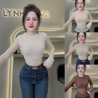  ÁO CỔ TRÒN TÀY DÀI VẢI QC MỀM MỊN 2 LỚP NHÀ LYNH ZENA S117 