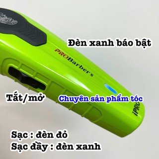 ✅ iPro Tông đơ chấn viền Barber S1088 cao cấp sắc nét 3 màu xanh đen hồng pin lithium 1600mAh
