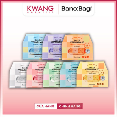 Hộp 10 Miếng Mặt Nạ Dưỡng Ẩm Trắng Da BANOBAGI Stem Cell Vitamin Mask 30ml
