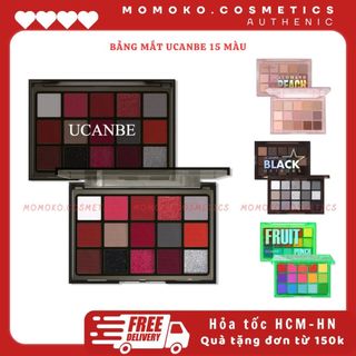  Bảng Phấn Mắt UCANBE 15 Ô Macaron Sắc Màu Chất Phấn Mịn Lì Nhũ Sáng Lên Màu Chuẩn MOMOKOCOSMETICS 