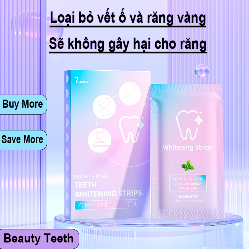 Miếng dán hỗ trợ trắng răng,Miếng dán răng không để lại dấu vết,hỗ trợ cải thiện ố vàng răng miệng, an toàn men răng