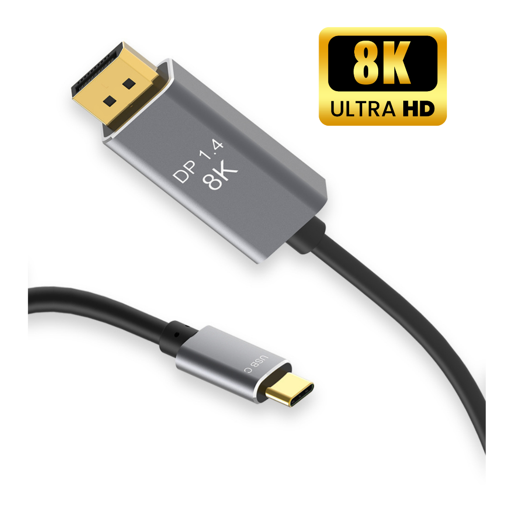 Cáp chuyển Type-C sang DisplayPort 8K@60Hz | Dây USB-C to DP 1.4 hỗ trợ 4K/120Hz – 8K/60Hz  cao cấp