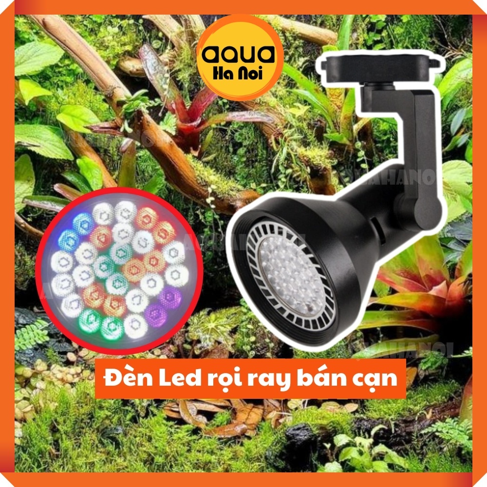 Đèn rọi ray full quang phổ, WRGB cho hồ bán cạn - bể thủy sinh (Bộ gồm 1 bóng + 1 đui)