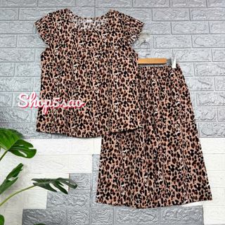  Đồ bộ trung niên bộ tole lanh mặc nhà SHOP5SAO quần lửng áo cánh tiên có Bigsize  50-80kg _Link 2 