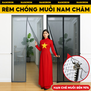  RÈM CHỐNG MUỖI NAM CHÂM NANORON DÁN KHUNG CỬA KHÔNG CẦN KHOAN LƯỚI TỰ ĐỘNG ĐÓNG LNC 