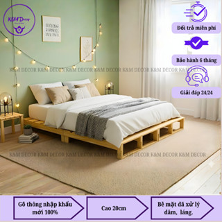    Gỗ mới + đẹp loại 1  Giường ngủ Pallet gấp gọn cao 3cm 8cm 15cm 20cm; Tấm pallet lót nệm nhiều kích thước 