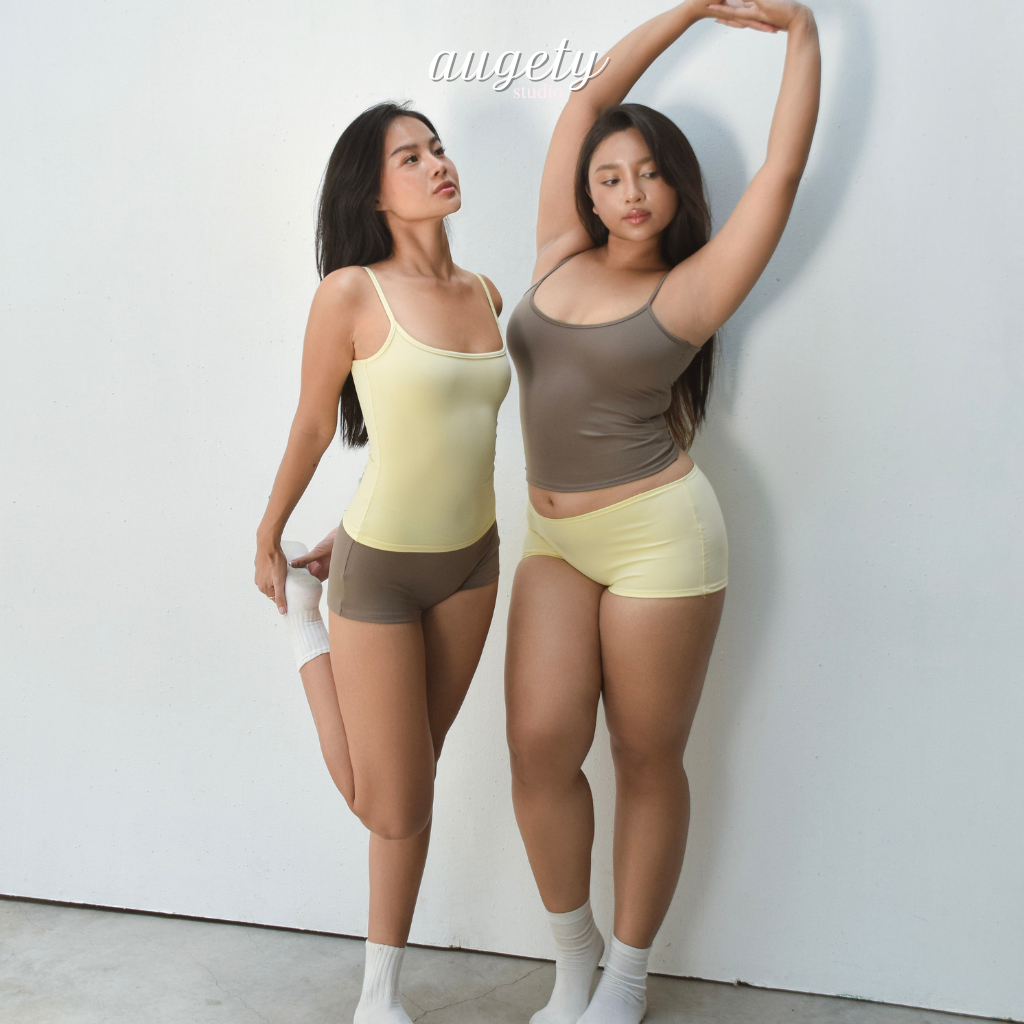 Áo Hai Dây Basic Chiết Eo Vải Thun Cao Cấp Augety Studio MIRA TOP | BigBuy360 - bigbuy360.vn