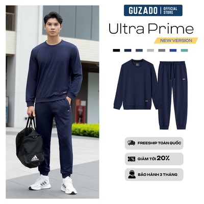 Bộ Nỉ Nam Thể Thao GUZADO Vải Dệt Da Cá Mềm mại, Không Xù, Thấm Hút, Giữ Ấm, Giữ Nhiệt tốt GBN01-GCBN26W001