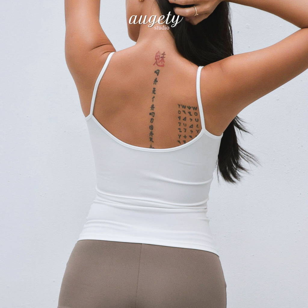 Áo Hai Dây Basic Chiết Eo Vải Thun Cao Cấp Augety Studio MIRA TOP | BigBuy360 - bigbuy360.vn