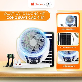  Quạt Năng Lượng Mặt Trời ABHOME Quạt Để Bàn Quạt Tích Điện Đèn LED Nhỏ Gọn Nhẹ Siêu Tiết Kiệm Điện 