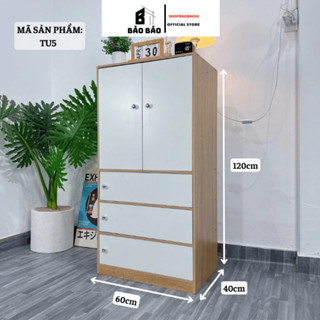  Tủ quần áo tủ gỗ đựng đồ nhiều ngăn chất liệu gỗ MDF chắc chắn phong cách hiện đại - TU5 