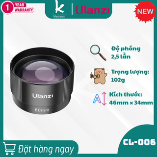  Ulanzi CL-006  60mm  - Lens Anamorphic Cho Điện Thoại - Hàng Chính Hãng 