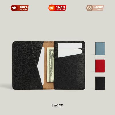 Ví Da Nam Đựng Thẻ Card Togo- LAGOM Card wallet - Chất liệu da bò bền bỉ