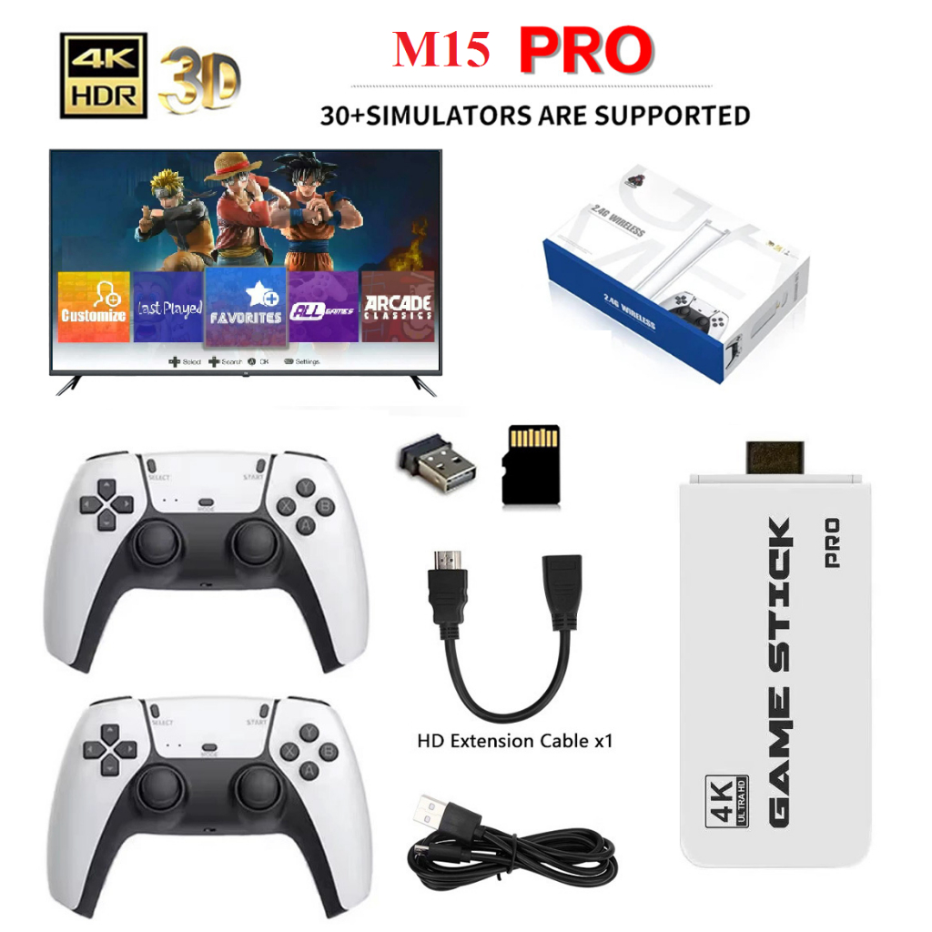 Máy Chơi Game 4 nút Không Dây 64G hơn 20.000+ Trò Chơi/ PS 10000 Game Ps1/ Ps2 /Nitendo/FC Compact/FC , kết nối HDMI.