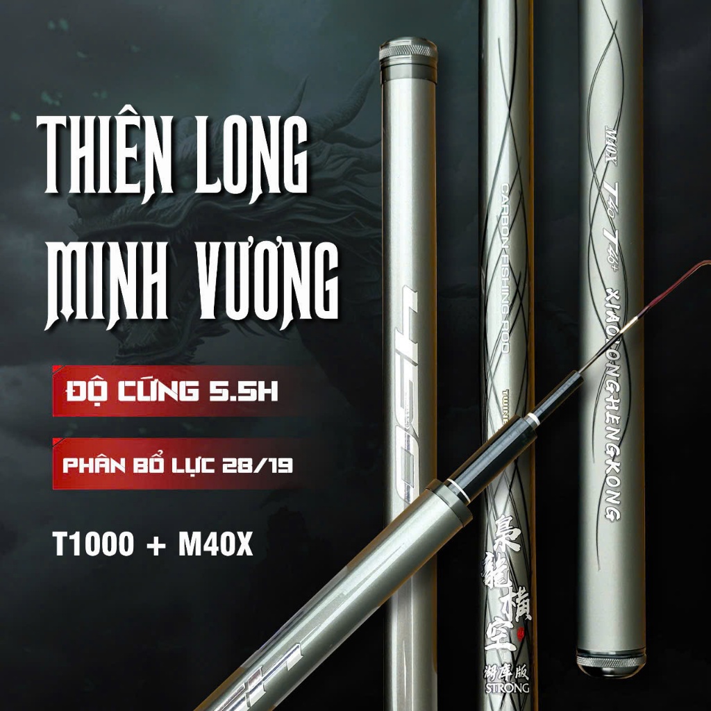 CẦN CÂU TAY OSNY THIÊN LONG MINH VƯƠNG (BẢO HÀNH CẢ GỐC) -T1000+M40X kahxfaa gyaff