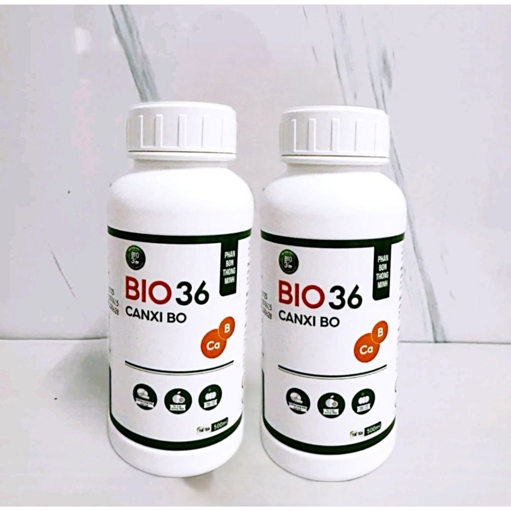 Combo 2 chai Canxi bo Bio 36 dai cuống, hạn chế rụng hoa, quả, bóng vỏ, quả lớn nhanh. bio 36 canxi 