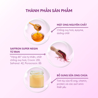 Mật Ong Saffron Miele 250g (1G Saffron, Thêm Sữa Ong Chúa)