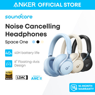 Soundcore by Anker Space One, Tai nghe chống ồn chủ động 98%, Thời gian phát ANC 40 giờ, A3035