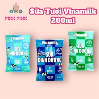    Bịch 220ml   Sữa Tươi Không đường   CÓ ĐƯỜNG Vinamilk 