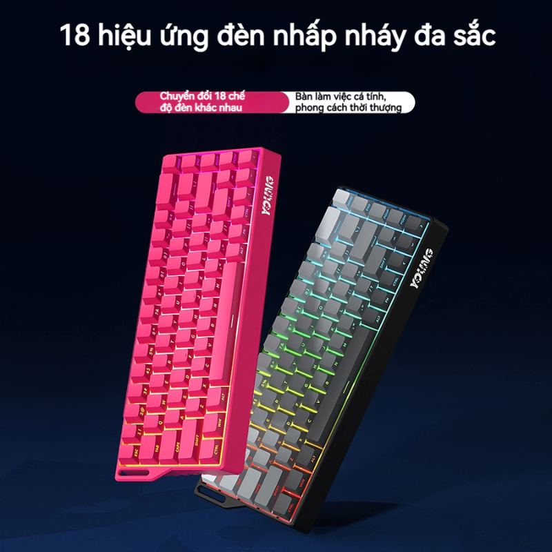 Bàn phím cơ Bluetooth Không dây ATAS K68D - Led RGB - Có hot-swap - Pin 4000mAh - Có APP tùy chỉnh - Sài Gòn Computer | BigBuy360 - bigbuy360.vn