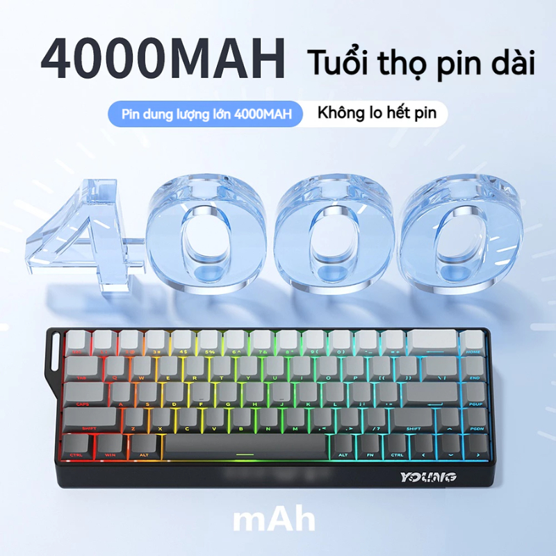Bàn phím cơ Bluetooth Không dây ATAS K68D - Led RGB - Có hot-swap - Pin 4000mAh - Có APP tùy chỉnh - Sài Gòn Computer | BigBuy360 - bigbuy360.vn