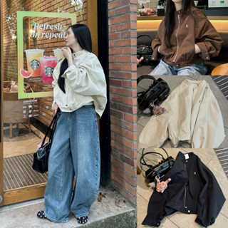   Steezy - BẢN THÊU  Áo khoác bomber kaki thêu Ngựa cổ dựng vạt đóng cúc form rộng áo kaki jacket 2 lớp thu đông KK5110 