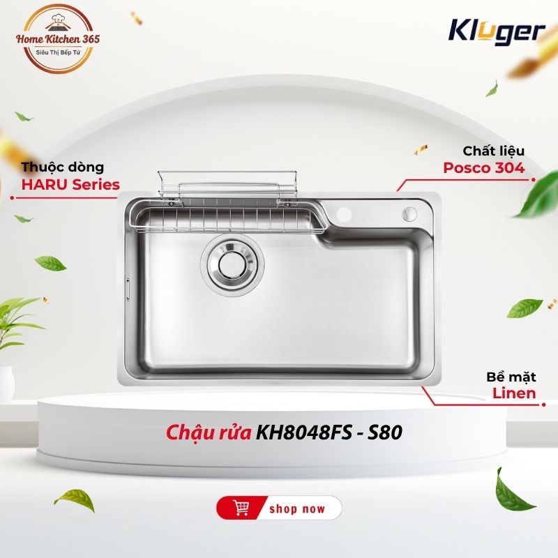 Chậu rửa chén Kluger KH8048FS - S80 - Chất Lượng Cao, Đáp Ứng Mọi Nhu Cầu Sử Dụng