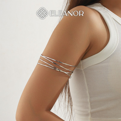 Vòng đeo bắp tay nữ Eleanor Accessories thiết kế viền trơn phụ kiện trang sức lắc tay basic 10662