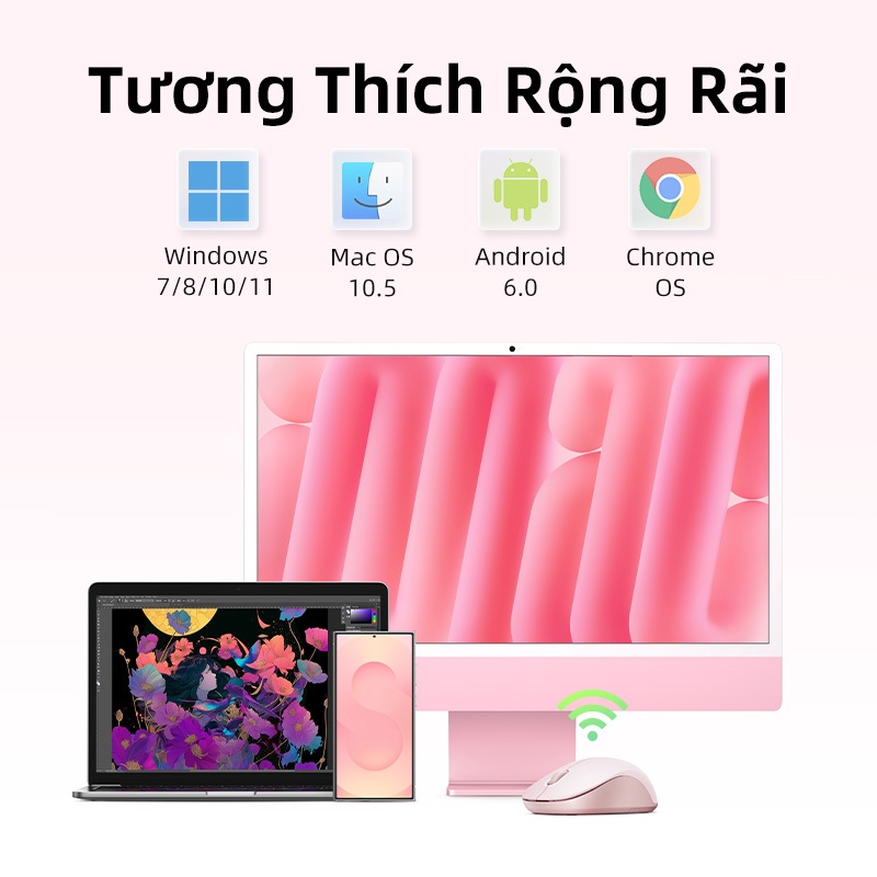 Chuột không dây UGREEN 4000DPI 3 nút im lặng 2.4G với đầu thu Mini USB Cài đặt DPI 4 cấp độ Bluetooth Chế độ kép | BigBuy360 - bigbuy360.vn