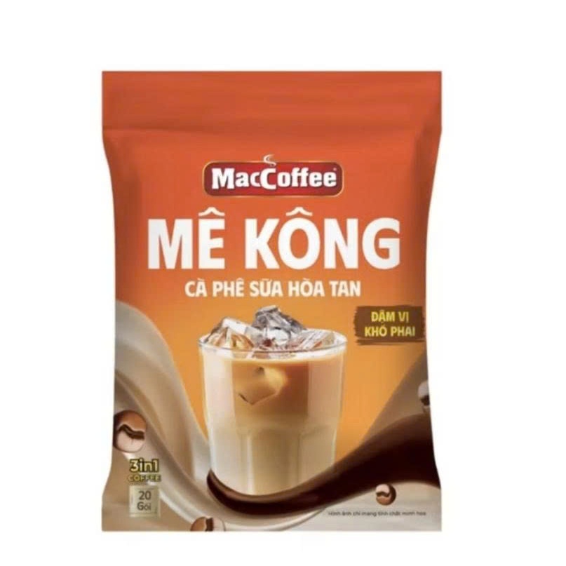 Cà phê MacCoffee Mê Kong Cà Phê Sữa hòa tan (20 gói x 22g)