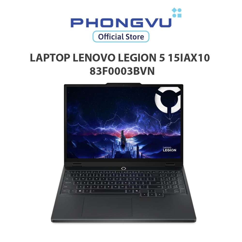 Laptop Lenovo Legion 5 15IAX10 - 83F0003BVN (Ultra 7-255HX/ RTX 5070 8GB/32GB/ 1TB/ Windows 11 + Off