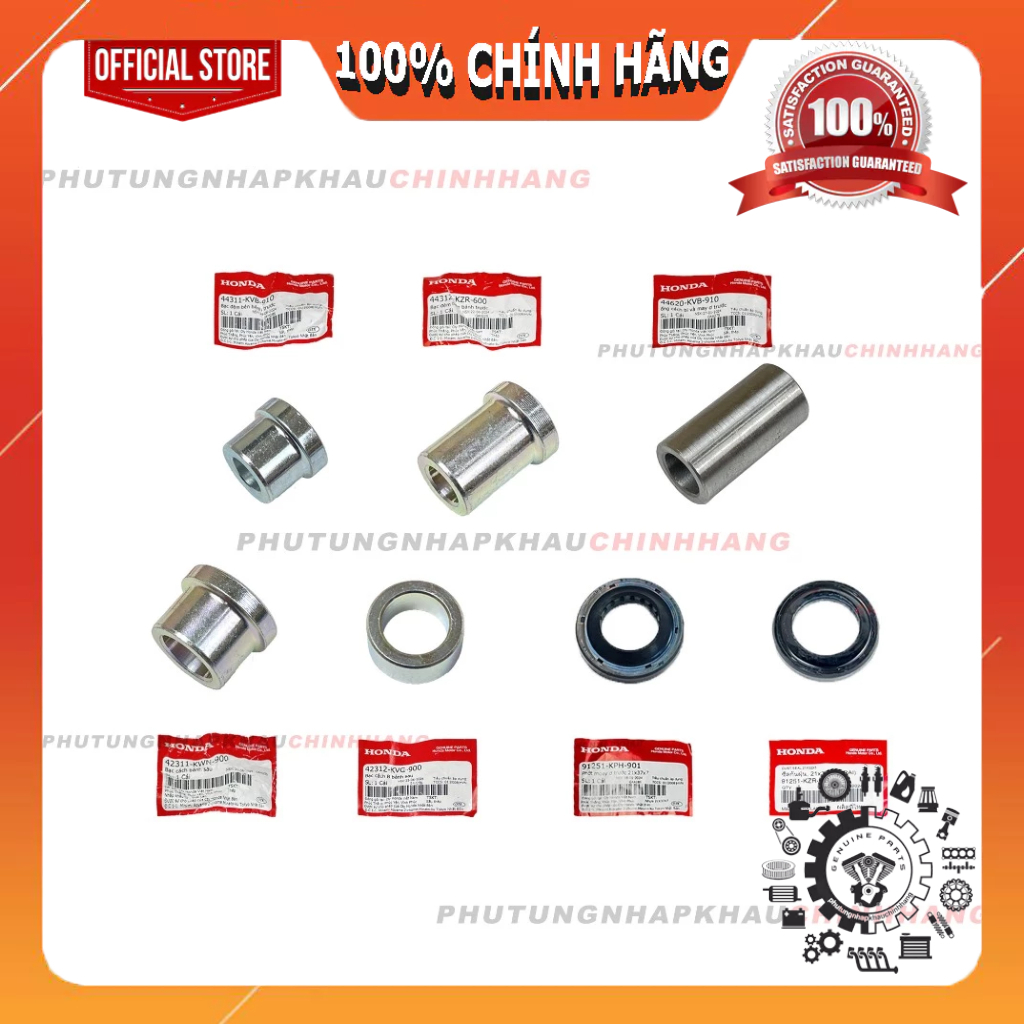 Bộ cục canh bánh Air Blade 125/150 2020 2021, Air Blade 125/160 2022 - 2025, Bạc đệm bánh trước sau 