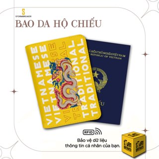  Bao Da Hộ Chiếu STORMBREAKER - Ví Đựng Passport Vietnamese Traditional -Thêm Tên Cá Nhân -Màu Sắc Đen-Nâu-Kem - PPT190 