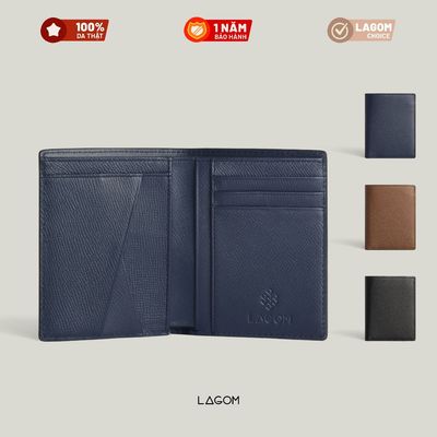 Ví nam da thật LAGOM dáng đứng - Bifold Cross