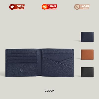 Ví Da Nam Dáng Ngang Da Thật - chất liệu da Epsom leather bền bỉ - Epsom Wallet - thương hiệu Lagom