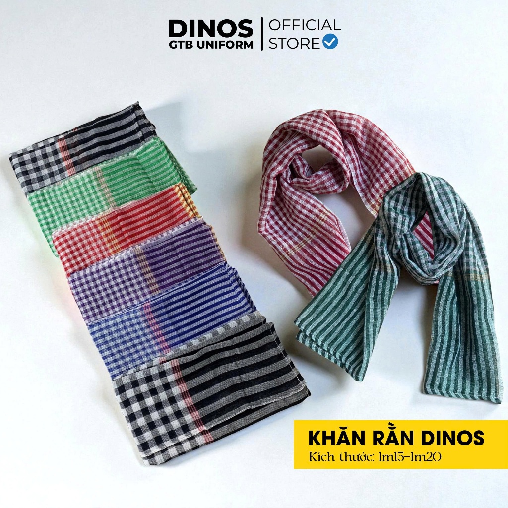 Khăn Rằn DINOS Kích Thước Lớn Nhiều Màu Sắc, Chất Liệu Vải Mềm Mát
