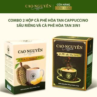 Combo 2 hộp cà phê hòa tan Cappuccino sầu riêng và Cà phê hòa tan 3in1 - Đậm đà hương vị Việt, năng lượng ngày mới