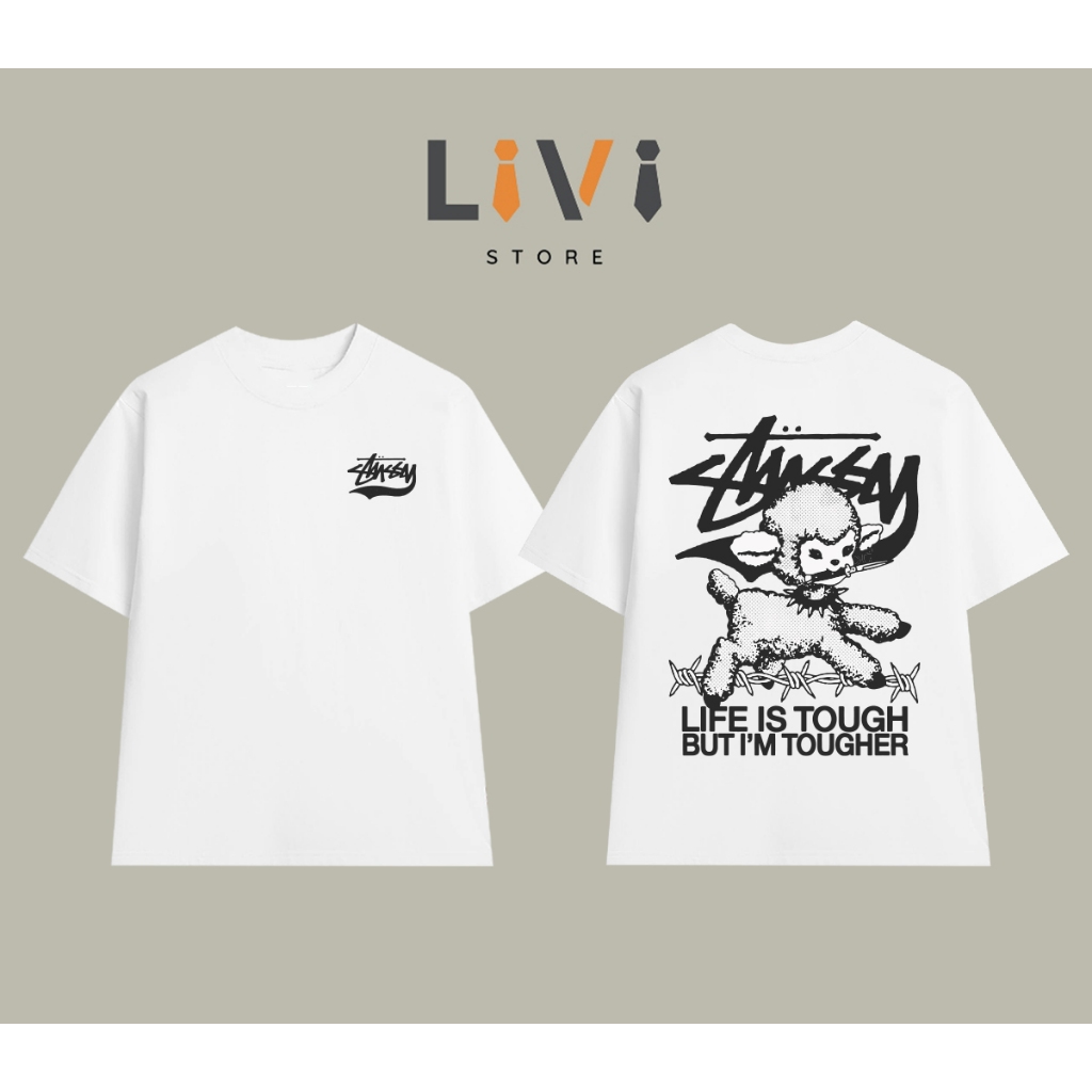 Áo Thun Stu Tough Lamb Cotton Cao Cấp Form Rộng LIVI011 - LiVi Store