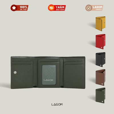 Ví Da Nam Nữ – Gập Ba – Da Thật Cao Cấp – Ví nữ thời trang - LAGOM Season Wallet
